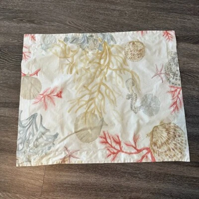 POTTERY BARN Atlantic Seashells Coral Seahshores (1 farsa estándar) Foto 1 de 2