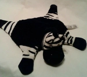 Babies R Us 2013 Zebra Sicherheitsdecke Spielzeug Baby Lovey Crinkle schwarz weiß Beine - Bild 1 von 8