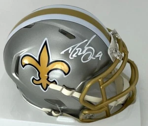 Saints Hall of Famer DREW BREES Signed Riddell FLASH Speed Mini Helmet AUTO BAS - Picture 1 of 1