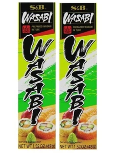 2 S&B Japanese Wasabi Horseradish Paste In Tube Hot Wasabi Paste 1.52 oz - Picture 1 of 4
