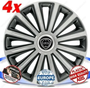 SET 4 BORCHIE RUOTA COPRI CERCHI CALOTTE 15 TREND DC PER LANCIA Y - Picture 1 of 3
