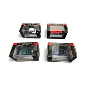 Model Collection 4 Piece 187 Scale Diecast Car Set Chevy Porsche Mercedes Ford - Picture 1 of 1