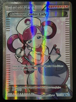 2014 Pokemon XY Flashfire ~ Pokemon Center Lady Full Art Ultra Rare 105/106 ~ LP - Image 1 of 2