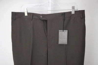 Pantalones de vestir Corneliani Master marrón tejido 100 % lana talla 52 NUEVO Foto 1 de 4