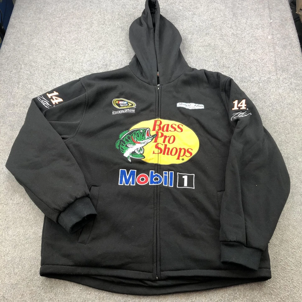 Sudadera con capucha Bass Pro Shops NASCAR Racing para hombre 2XL negra móvil 1 Tony Stewart Foto 1 de 4