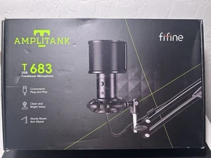 Micrófono condensador Amplitank T683 con soporte para brazo de pluma - Imagen 1 de 3