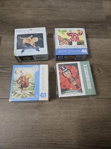 Lote De 4 Mini Puzzles New York And Company 20 Piezas Nuevos En Sello De Plástico - Imagen 1 de 2