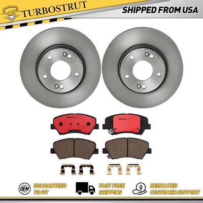 Kit de pastillas de freno rotores de freno delanteros OE Brembo para Hyundai Elantra 2011-2016 Foto 1 de 4