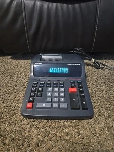 CASIO DR-210TM Extra Large Display Heavy Duty Clock & Calender 12 digits works - Picture 1 of 4