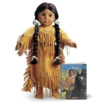 American Girl Kaya's Meet Outfit (Deerskin Dress/Belt/Moccasins) NEW, no box - Image 1 of 4