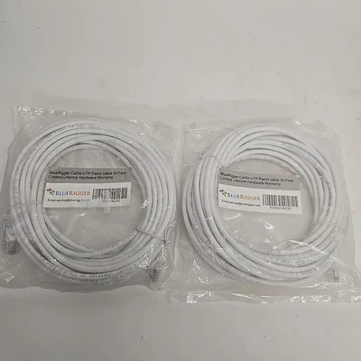 2-pack 35 Feet BlueRigger Cat5e Utp Patch Cable - Image 1 of 2