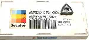 Lote de 5 nuevos insertos de torneado de carburo Seco WNMG080412-M5 TP2500 - Imagen 1 de 2