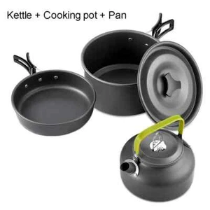 Camping Cooking Set Outdoor Picnic Tableware Non-Stick Pots for 2-3 People - Picture 1 of 2