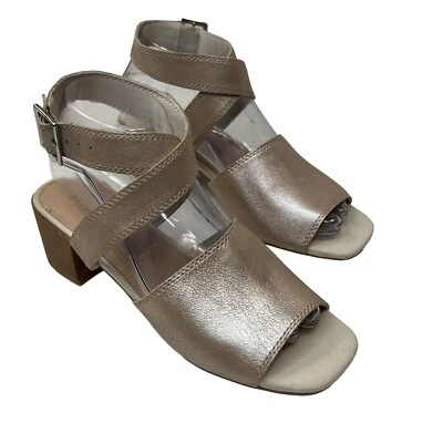 Kelsi Dagger Brooklyn Women's Tan Gold Mayfair Heeled Ankle Strap Sandals 6.5 - Image 1 of 4