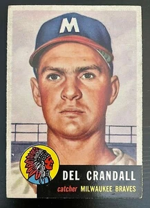 1953 Topps Baseball #197 Del Crandall - Picture 1 of 2