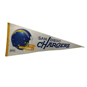 VTG San Diego Chargers NFL Felt Flag Banner Pennant 29" x 12" Fouts - Picture 1 of 19