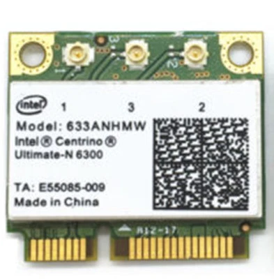 Intel Centrino Ultimate-N 6300 mini pci-e wireless Card 633ANHMW 802.11 A/B/G/N - Image 1 of 3