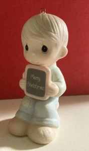 1982 Precious Moments “Love Is Patient” E-0535 Ornament Jonathan & David BOY - Picture 1 of 2