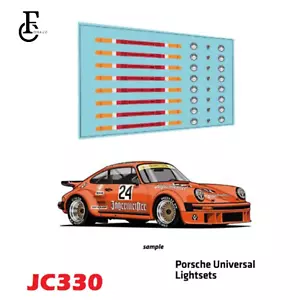 1/64 for hot wheels water slide lights & details decals white toner custom - Picture 1 of 9