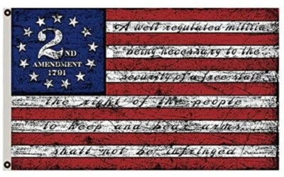2nd Second Amendment 1791 Vintage American Flag Banner 3x5 Feet Man Cave Decor  - Image 1 of 2