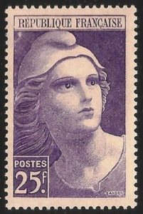 Francia #554 (A148) en estado bastante bueno MNH - 1945 25fr Marianne - Imagen 1 de 1