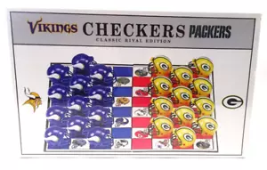NFL Green Bay Packers vs Minnesota Vikings Checkers gioco caschi 1993 SCATOLA SIGILLATA - Foto 1 di 4