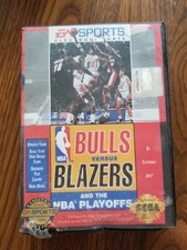 Bulls vs. Blazers and the NBA Playoffs (Sega Genesis, 1993) Complete in Box