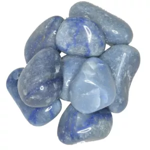 Piedras caídas de cuarzo azul de 1 lb - grado 1 - ancho XL - 1,75"" a 2"" Avg. - Imagen 1 de 2
