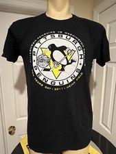 Pittsburgh Penguins Winter Classic 2011 Heinz Field Adult T-shirt Large Black