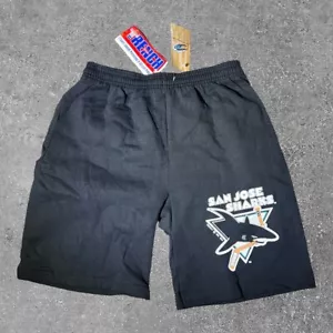1991 Vintage San Jose Sharks NHL Hockey Shorts Mens Size Medium NWT - Picture 1 of 16