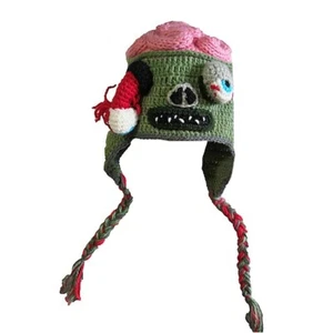 Zombie Eyes Knitted Beanies Party Halloween Costume Caps Gift Earmuff Hats - Picture 1 of 5
