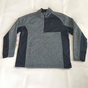 Spyder Pullover Uomo 2XL Grigio Nero 1/4 Zip Maglione Moto Maglia Tasca - Foto 1 di 19