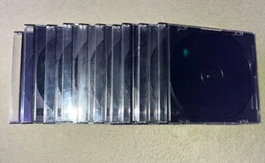 10 X DVD CD Hüllen Jewelcase schwarz Slim CD Leerhülle für eine 💿 gebraucht - Bild 1 von 2