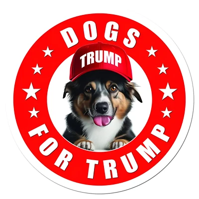 Hunde für Trump Aufkleber - Bild 1 von 3
