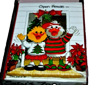1987 SUZY'S ZOO Navidad 12 Casa Abierta para las Fiestas Invitaciones Nuevo de Colección - Imagen 1 de 2