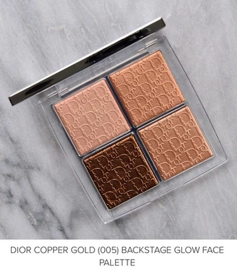 Paleta facial Dior Backstage Glow en 005 cobre dorado iluminador cuádruple - Nueva Foto 1 de 4