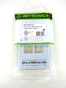 Legrand Ortronics TracJack 4-Port Stainless Steel Faceplate OR-403STJ14 ~STSI - Picture 1 of 2
