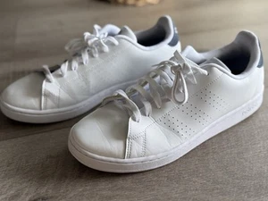 Adidas Advantage Men’s 9.5 USA White Sneakers Trainers *Complete* GREAT!!!! - Picture 1 of 10