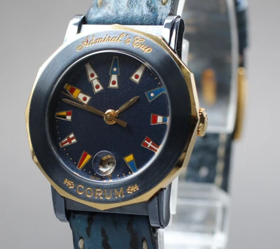 [Exc+5] Reloj suizo para mujer CORUM Admiral's Cup 39.130.31 V585 azul cuarzo fecha Foto 1 de 4