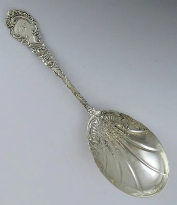 Antigua cuchara para servir Wallace Louvre 1893 flor Art Nouveau de plata de ley 9" Foto 1 de 4