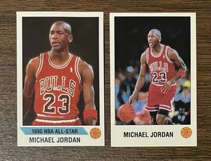 LOTE DE 2 PEGATINAS DE BALONCESTO PANINI MICHAEL JORDAN 1990-91 LOTE # G / # K BULLS - Imagen 1 de 12