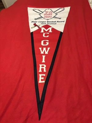 Mark McGwire 70 Home Run Record Breaking 1998 Wool Pennant - Image 1 of 4