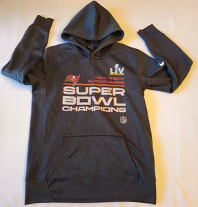 Nike Dri-FIT Tampa Bay Buccaneers Super Bowl LV Champions Hoodie M Black NFL - Picture 1 of 10