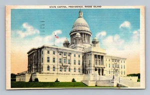 Vintage 1949 Linen Postcard State Capitol Providence Rhode Island - Picture 1 of 2