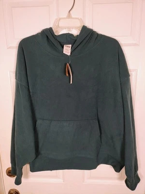 СОВЕРШЕННО новый Victoria's Secret розовый XXL синий флис кампус расслабленный пуловер толстовка с капюшоном - Изображение 1 из 4