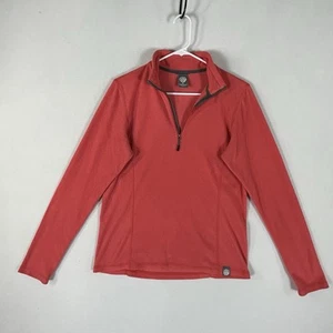 REI Coop 1/4 Zip Fleece Pullover Womens Medium Pink Outdoor Hiking Fishing Top - Picture 1 of 10