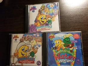 800 Lot of 3 Freddi Fish : 3,4, and water worries PC Game junior luther conch - Picture 1 of 5