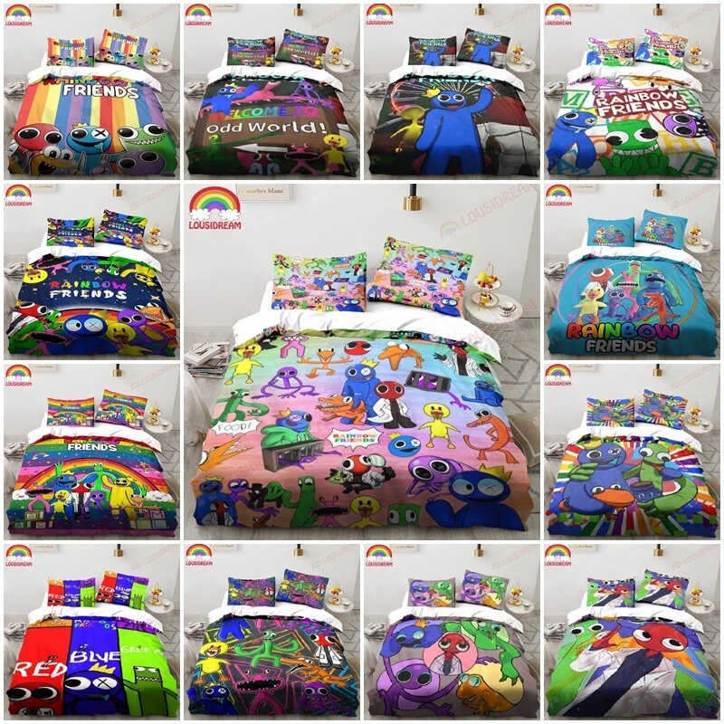 Rainbow Friends 3D Duvet Cover Pillowcase Single Double King Bedding Set Gift - Image 1 of 1