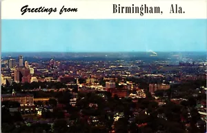 Greetings from Birmingham Alabama Postcard aerial view - Picture 1 of 2