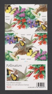 2007 US Pollination 41 Cent Stamps 2-Sided Booklet of 20 Scott 4153-4156 4156d - Picture 1 of 2